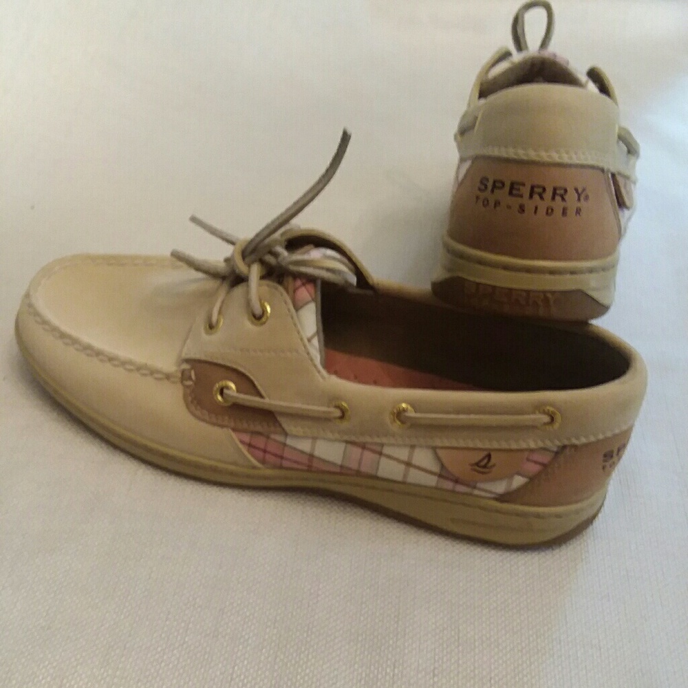 Sperry's leather tan top siders ladies size 9 M